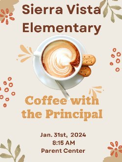 Flyer for Coffee with the Principal